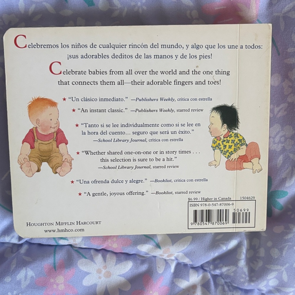 Ten Little Fingers and Ten Little Toes - Blue Cover Children's Board Book. - Picture 2 of 3